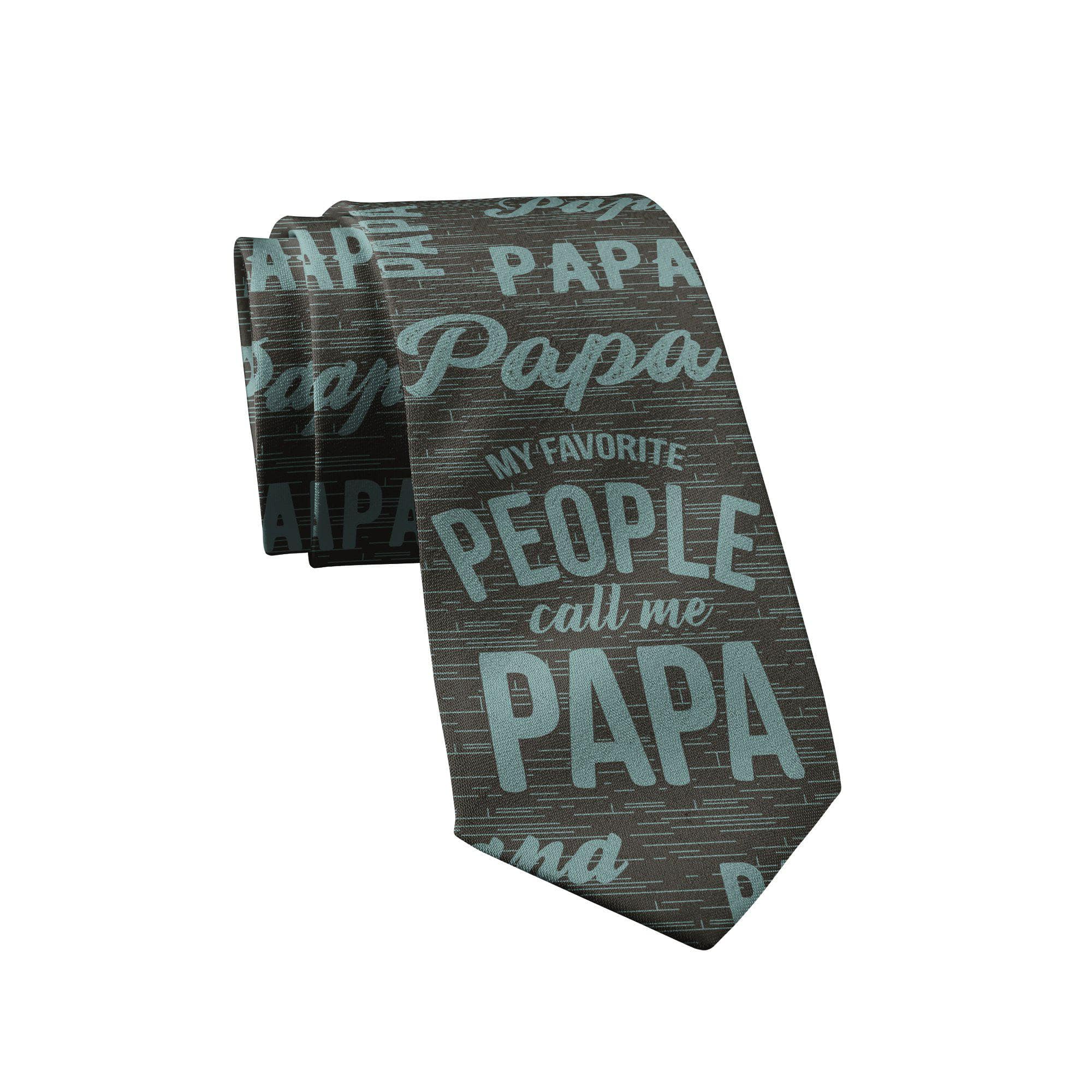 My Favorite People Call Me Papa Neck Tie - Crazy Dog T-Shirts