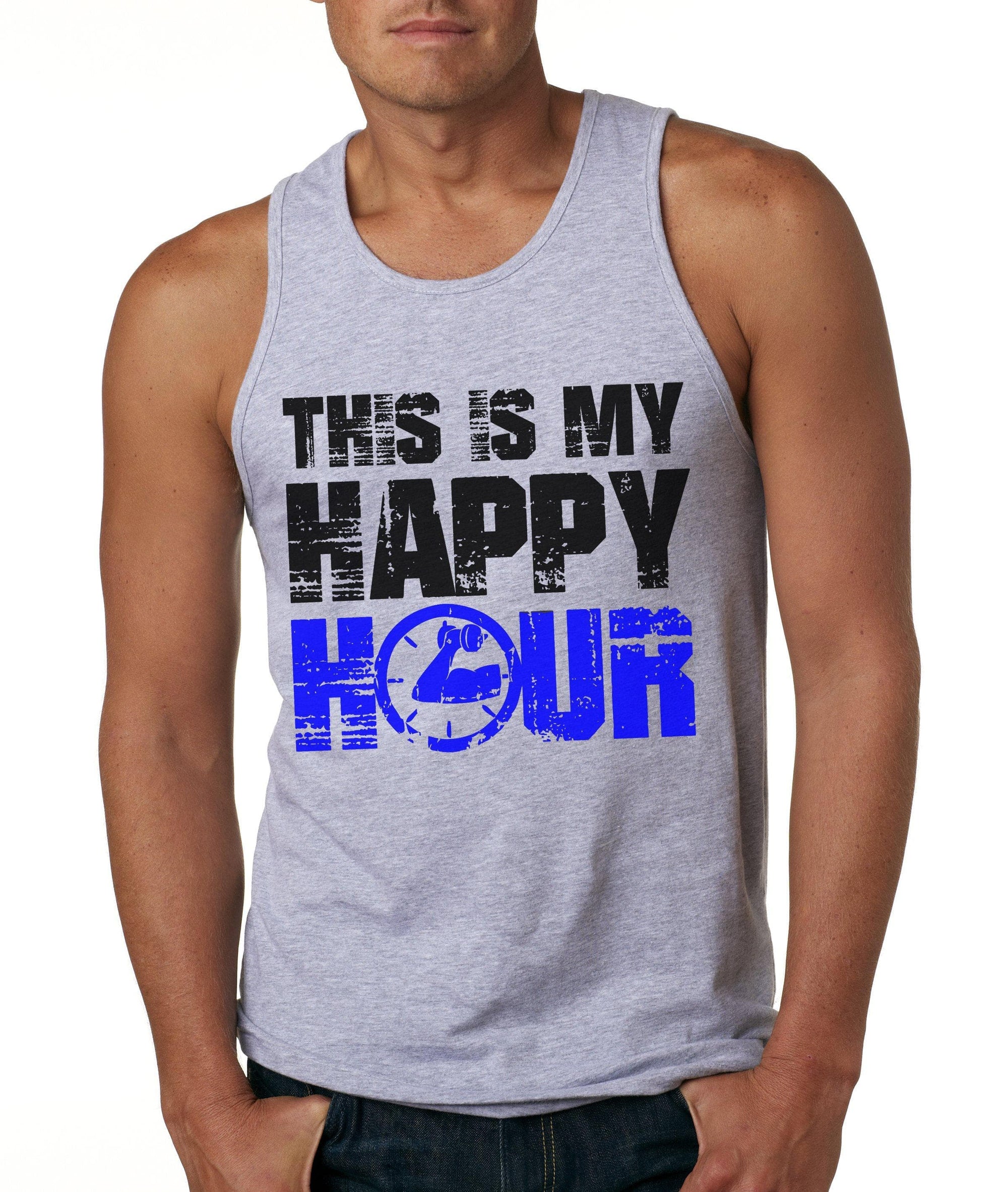 This Is My Happy Hour Men's Tank Top  -  Crazy Dog T-Shirts