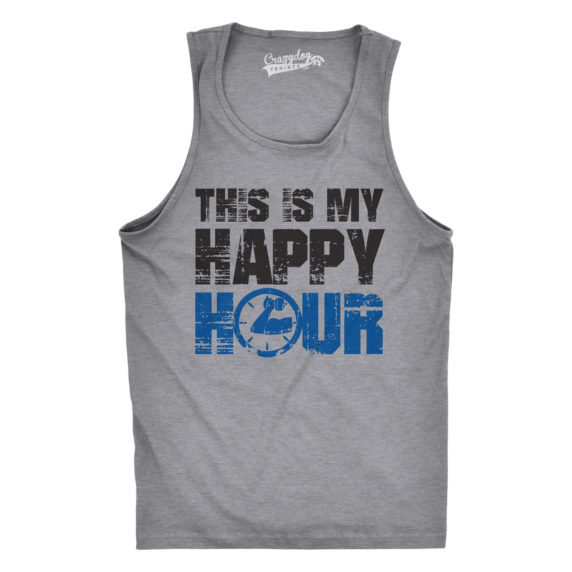 This Is My Happy Hour Men's Tank Top  -  Crazy Dog T-Shirts